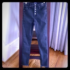 Abercrombie high rise super skinny ankle jeans